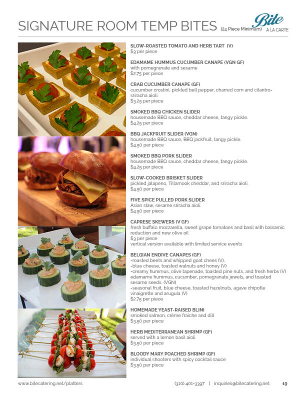 Appetizers/ Bites / Hors d'oeuvres Bite Catering Los Angeles